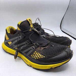 Salomon XR Mission Mens Size 7.5 Black Yellow Athletic Shoes Trails Camping